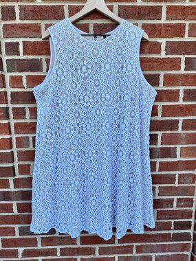 Julian Taylor Ivory Lace Dress Sz 20W Sleeveless Feminine Boho Cottagecore